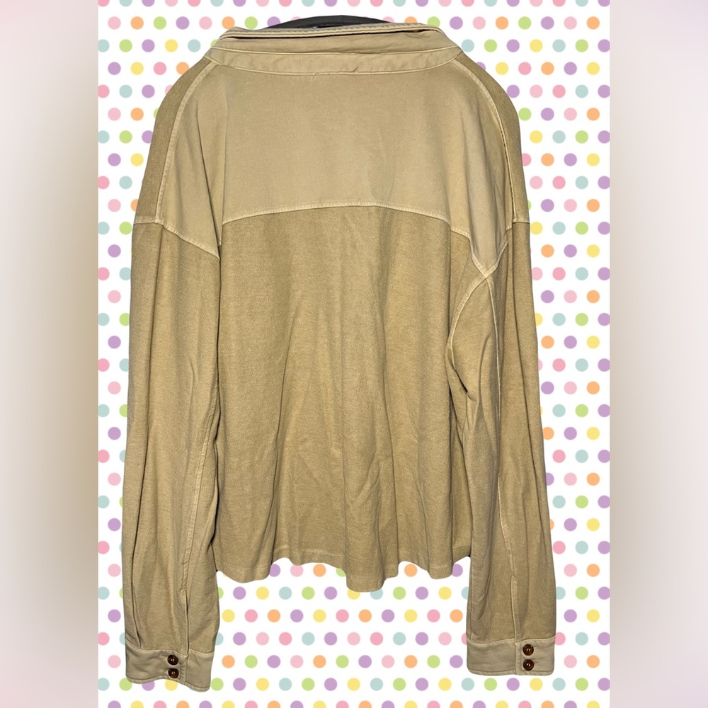Moco Boutique Tan / Beige Button Down Shacket NWT - Picture 2 of 4